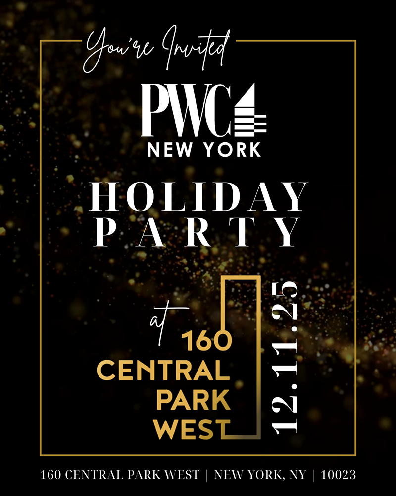 PWC NY holiday party in December to celebrate women in construction and honor “20 Under 40”